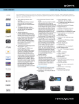 Sony HDR-XR500V Marketing Specifications