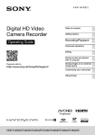 Sony HDR-PJ650V Operating Guide