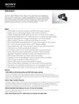 Sony HDR-PJ260V Marketing Specifications