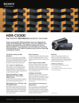 Sony HDR-CX300 Marketing Specifications