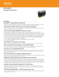 Sony HDR-AS20/B Marketing Specifications