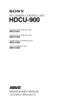 Sony HDCU-900 User's Manual