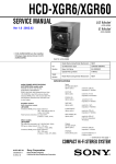 Sony HCD-XGR60 User's Manual
