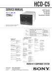 Sony HCD-C5 User's Manual