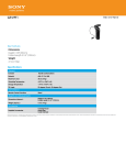 Sony GP-VPT1 Marketing Specifications