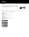 Sony ECM-SST1 Marketing Specifications