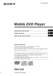 Sony DVX-11A User's Manual