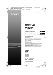 Sony DVP-NS45P User's Manual