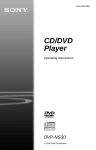 Sony DVP-NS30 User's Manual