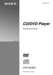 Sony DVP-NC600 User's Manual