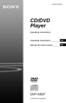 Sony DVP-K85P User's Manual