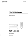 Sony DVP-CX850D User's Manual