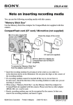 Sony DSLR-A100H Notes