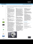 Sony DSC-W330/B Marketing Specifications