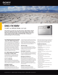 Sony DSC-TX100V/R Marketing Specifications