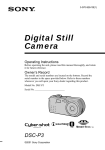 Sony DSC-P3 Operating Instructions