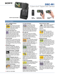 Sony DSC-M1 Marketing Specifications