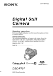 Sony DSC-F707 Operating Instructions