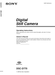 Sony DSC-D770 Operating Instructions