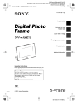 Sony DPF-A73/E73 User's Manual