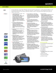 Sony DCR-SR62 Marketing Specifications