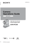 Sony DCR-PC330 Operation Manual
