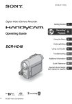 Sony DCR-HC48 Operating Guide