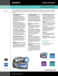 Sony DCR-DVD205 Marketing Specifications