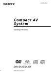 Sony DAV-SA30/SA35K User's Manual