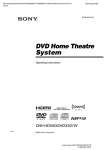 Sony DAV-HDX500 User's Manual