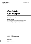 Sony D-SJ15 User's Manual