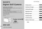 Sony DSC-U10 User's Manual