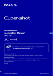 Sony Cyber-shot DSCT50B User's Manual