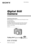 Sony CYBER-SHOT DSC-S75/S85 User's Manual