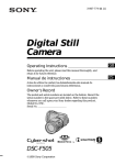 Sony Cyber-shot DSC-F505 User's Manual