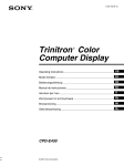 Sony CPD-E430 User's Manual