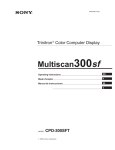 Sony CPD-300SFT User's Manual