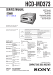 Sony HCD-MD373 User's Manual