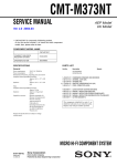 Sony CMT-M373NT User's Manual