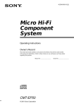 Sony CMT-EP50 User's Manual