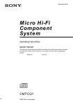 Sony CMT-CQ1 User's Manual