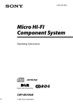 Sony CMT-BX7DAB User's Manual