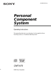 Sony CMT-A70 User's Manual