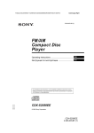 Sony CDX-S2050EE User's Manual