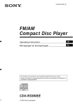 Sony CDX-R3300EE User's Manual