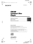 Sony CDX-MP70 User's Manual