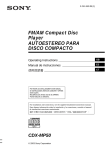 Sony CDX-MP50 User's Manual
