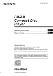 Sony CDX-M9900 User's Manual