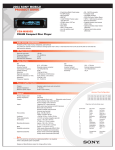 Sony CDX-M8805X Marketing Specifications