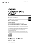 Sony CDX-M600 User's Manual